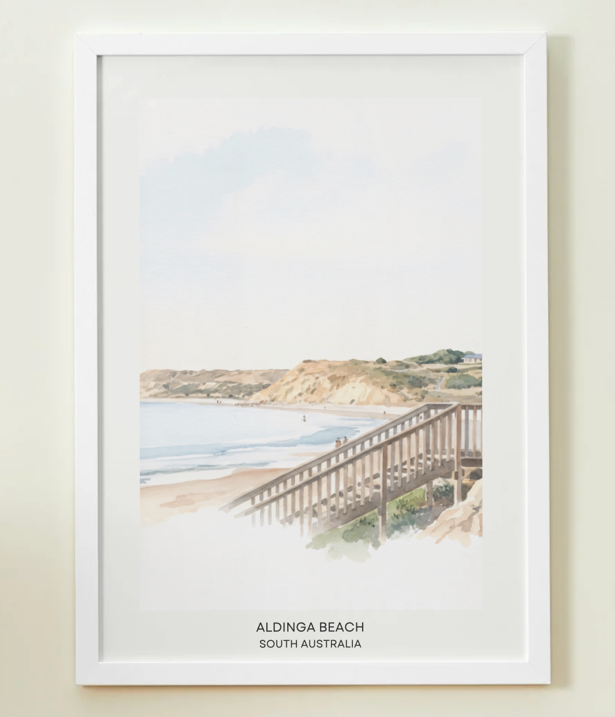 Aldinga Beach in Watercolour